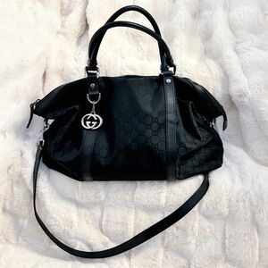 Gucci Monogram Medium GG Charm Dome Tote Bag